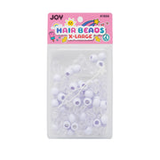 Perles pour cheveux XL [Blanc et Transparent] #01866