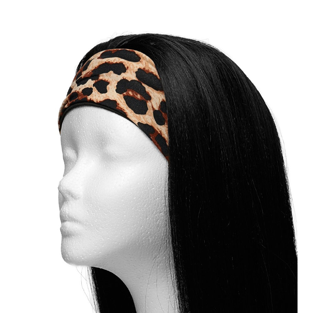 Bandeau 2 pièces #HEB38 [Noir et Léopard]