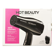 RED BEAUTY by KISS Hot Beauty black 1875 ceramic styling hair dryer with bonus detangler comb