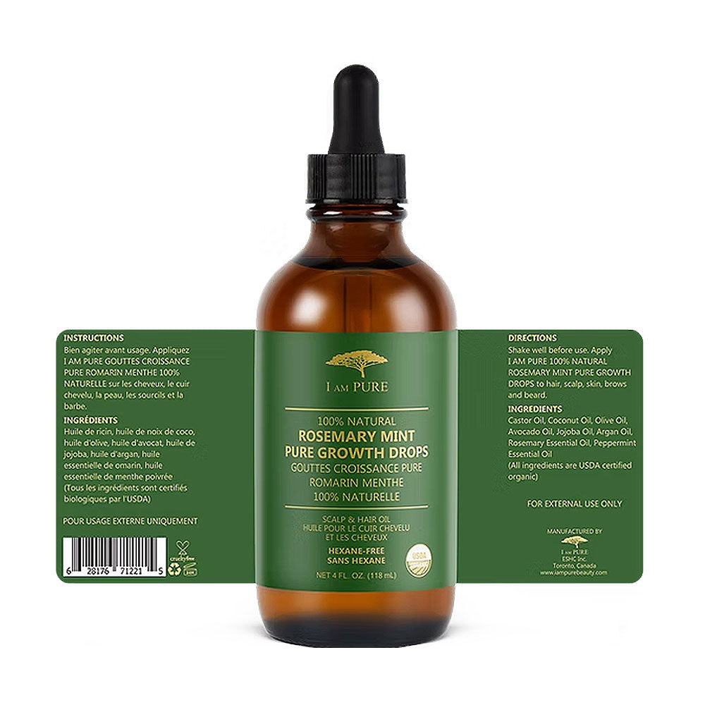 100% Natural Rosemary Mint Pure Growth Drops