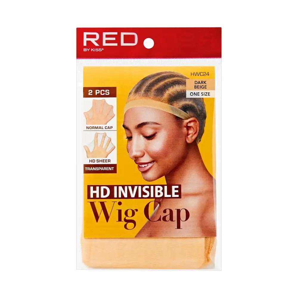 Bonnet de perruque invisible Red By Kiss #Hwc24 HD, 2 pièces [beige foncé]