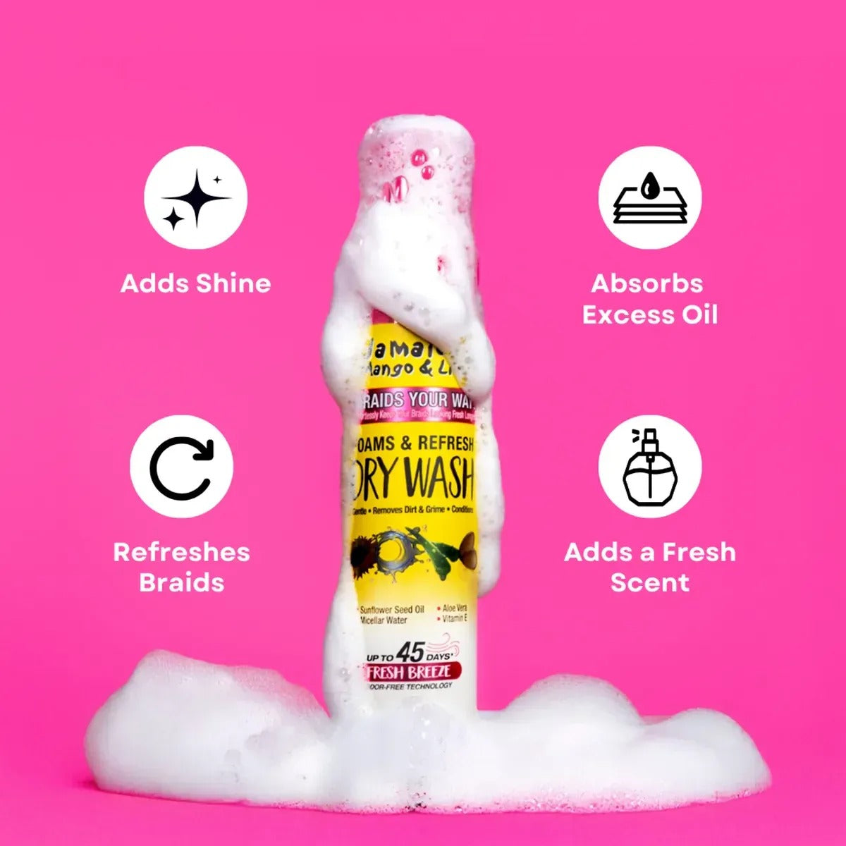 Mangue et Citron Vert Jamaïcains Tresses à Votre Façon ! Shampooing Sec 8oz