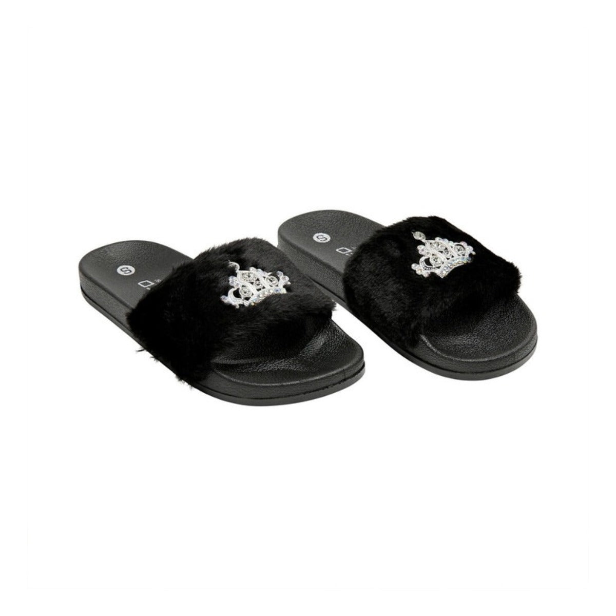 Chausson en fourrure Jewel [Black] #FW30 Petit