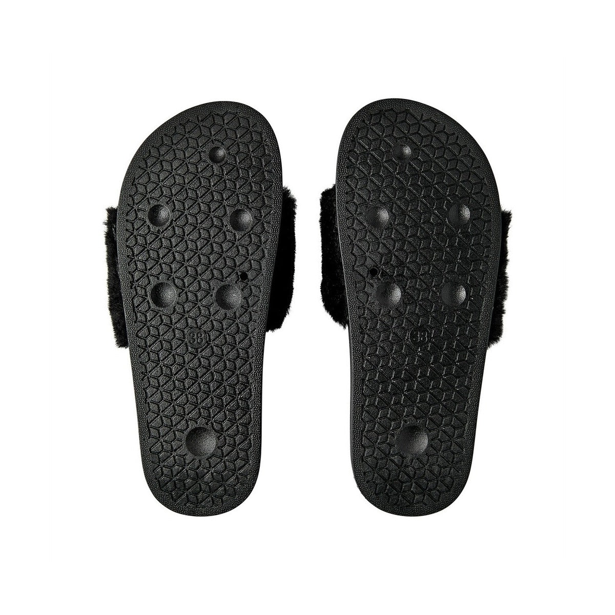 Chausson en fourrure Jewel [Black] #FW30 Petit