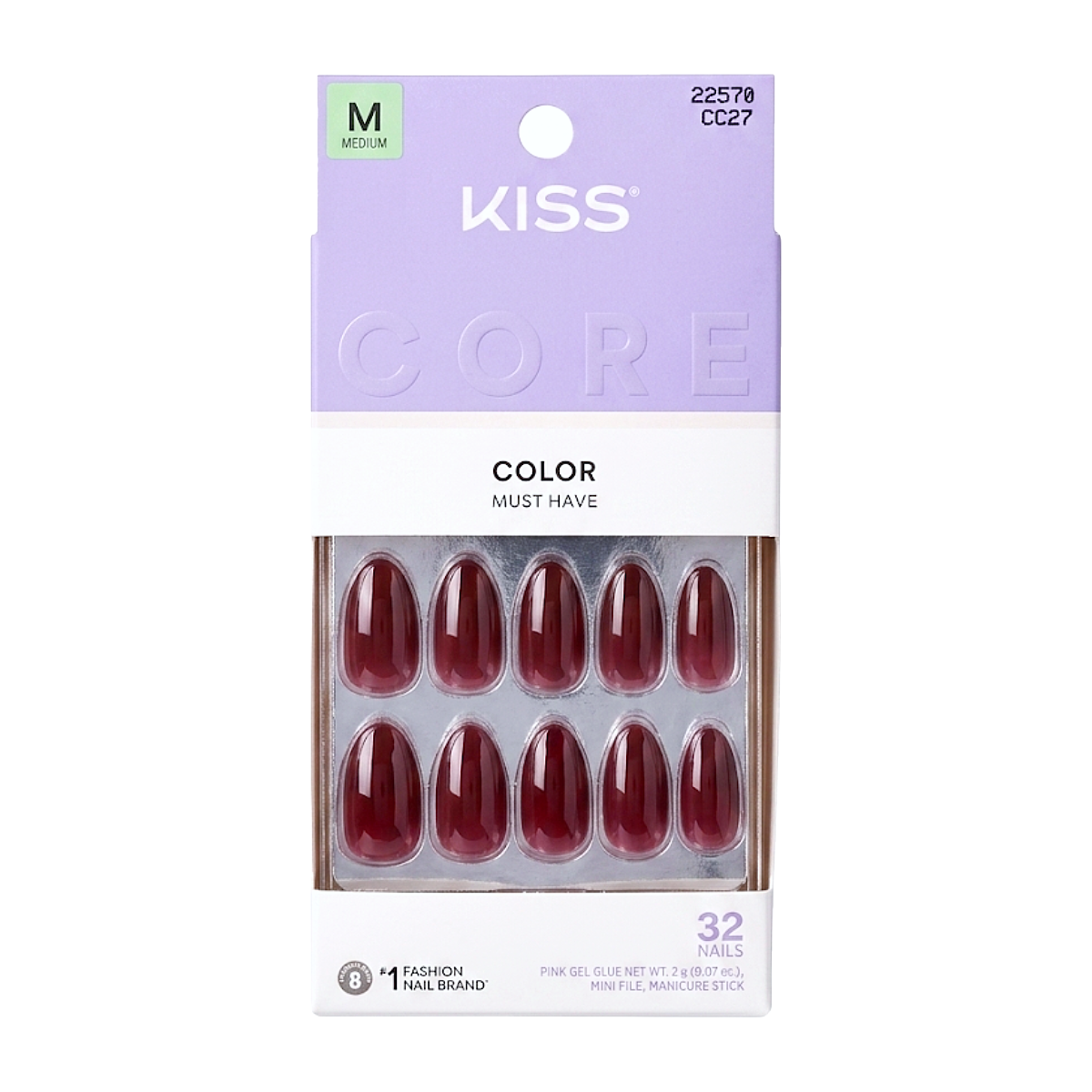 KISS NEW YORK Core Color Nails [Pinot Noir] #CC27