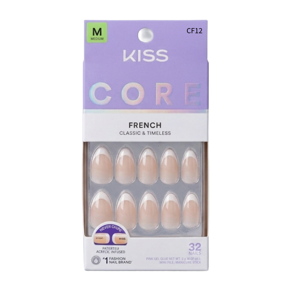 KISS NEW YORK Core French Ongles En Acrylique [Burble] #CF12