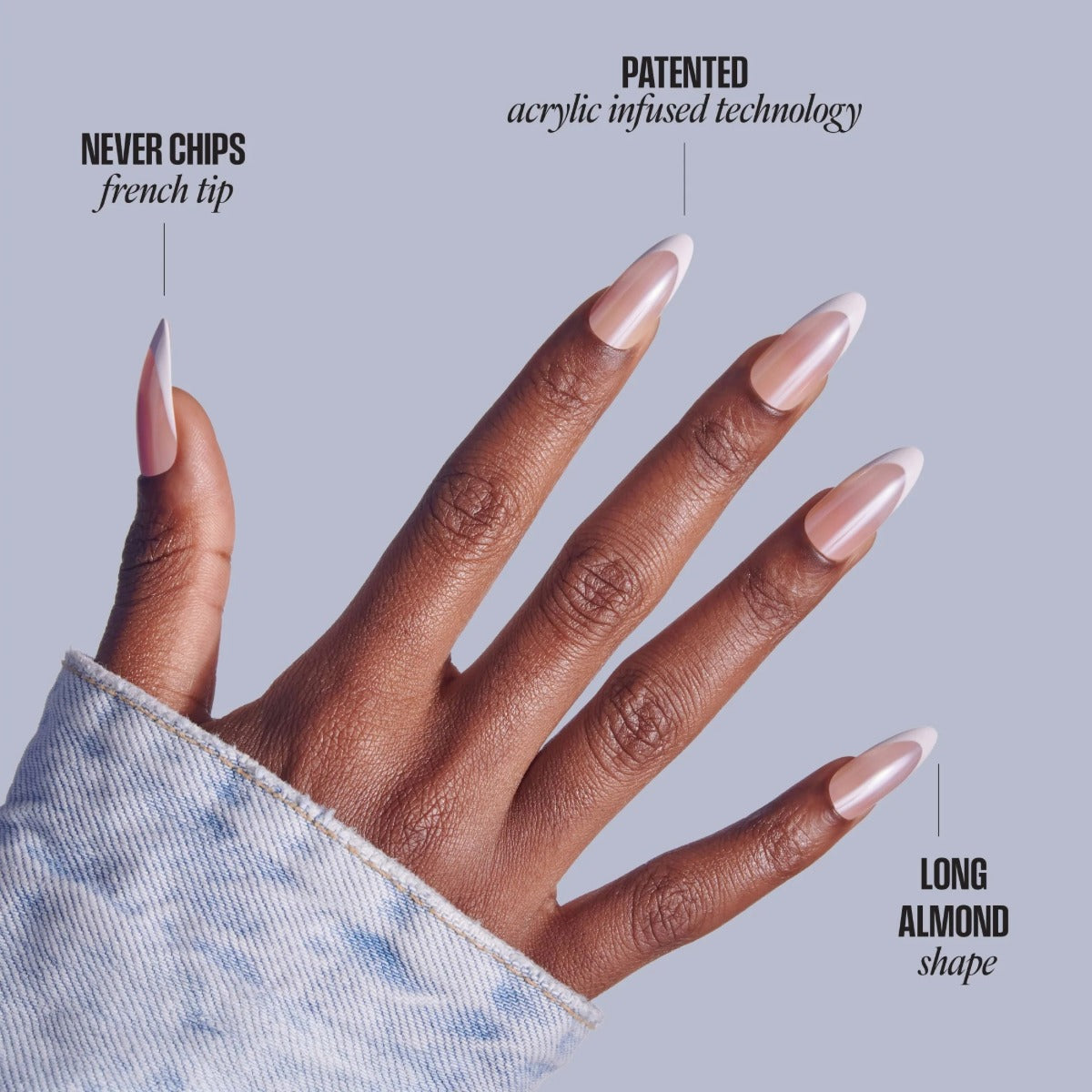 KISS NEW YORK Core French Ongles En Acrylique [Fascinating] #CF08