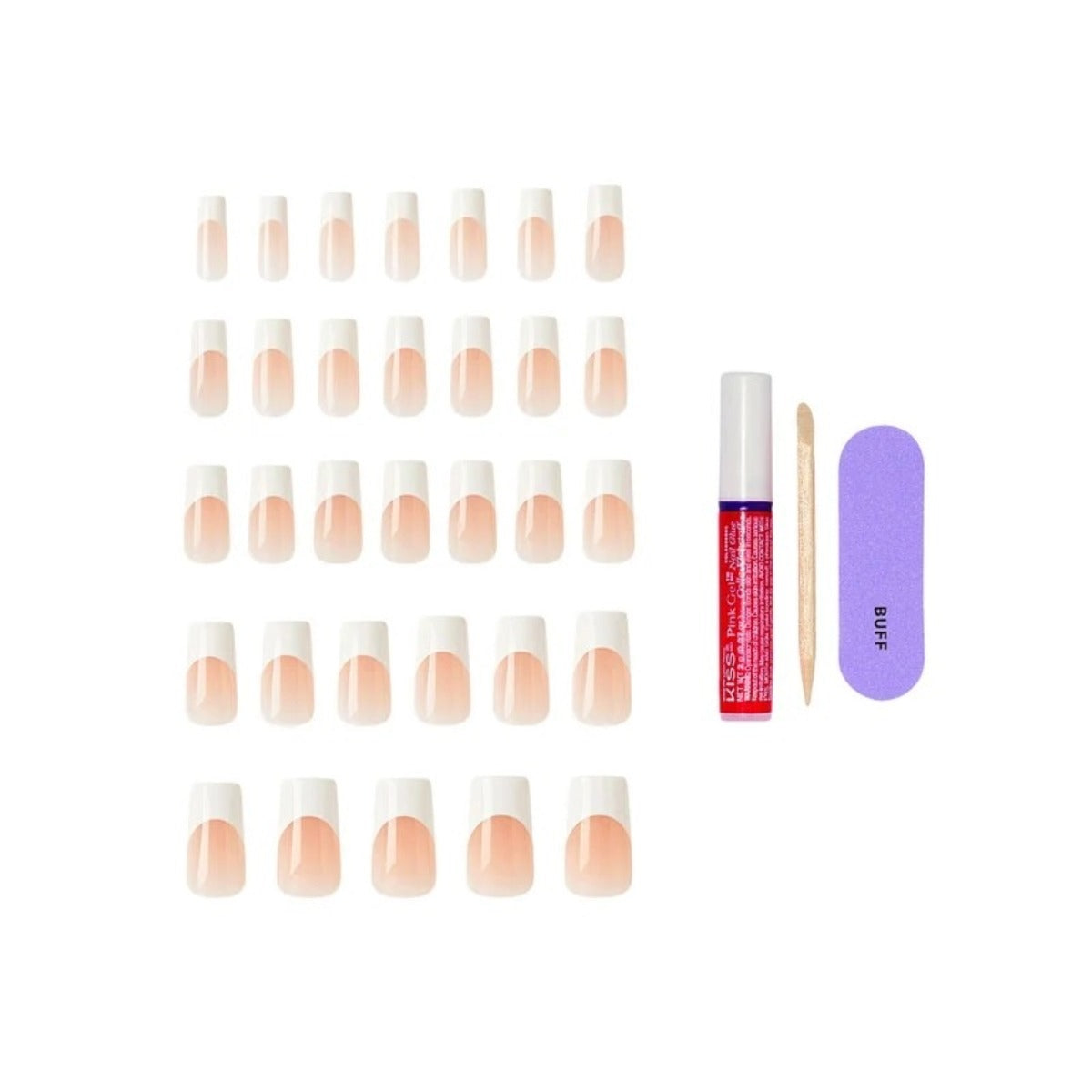 KISS NEW YORK Core French Ongles En Acrylique [Glamping] #CF01Y0