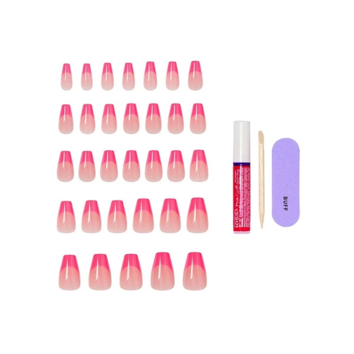 KISS NEW YORK Core French Ongles En Acrylique [Goat] #CF08Y0