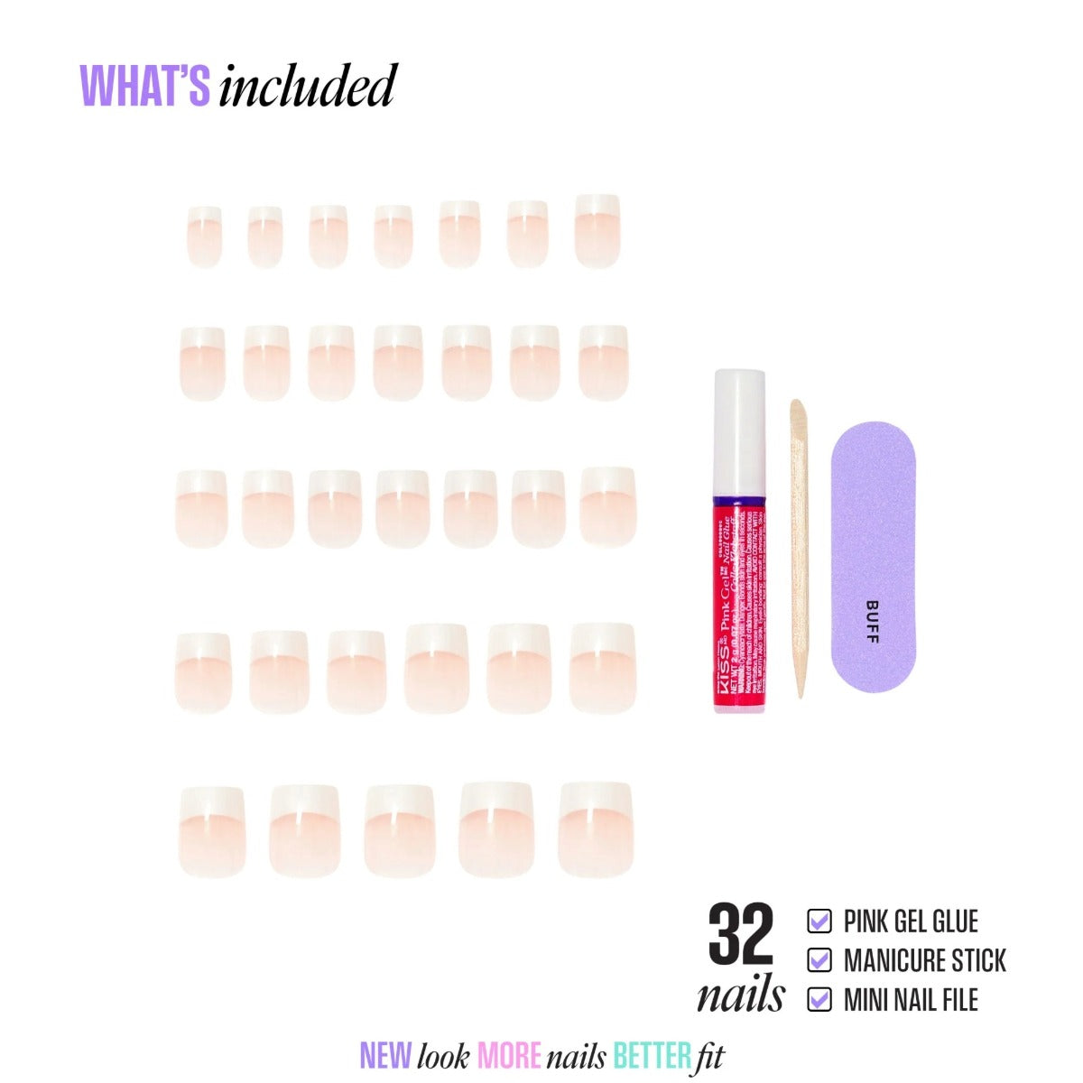 KISS NEW YORK Core French Ongles En Acrylique [I Wish] #CF17