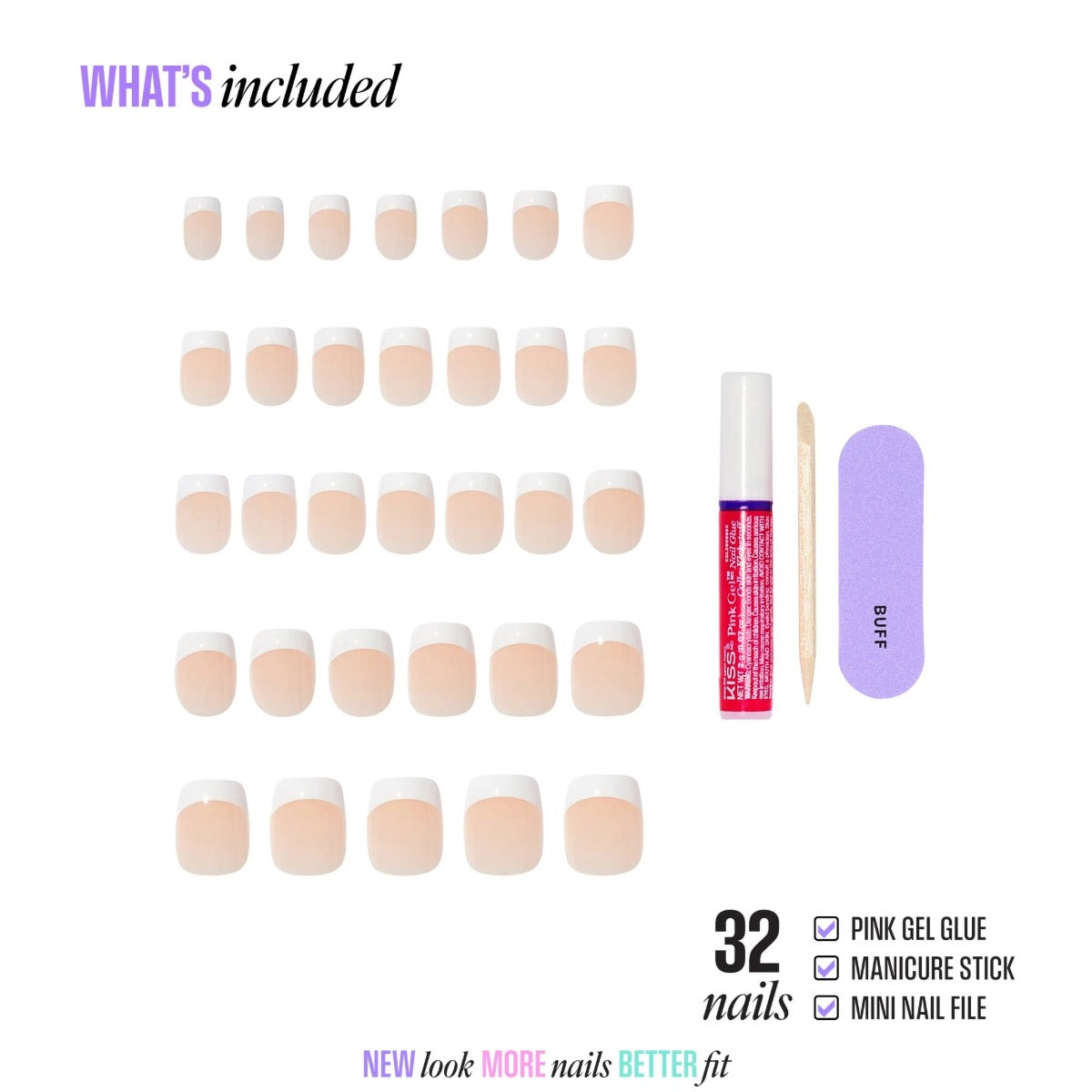KISS NEW YORK Core French Ongles En Acrylique [If You Dare] #CF02