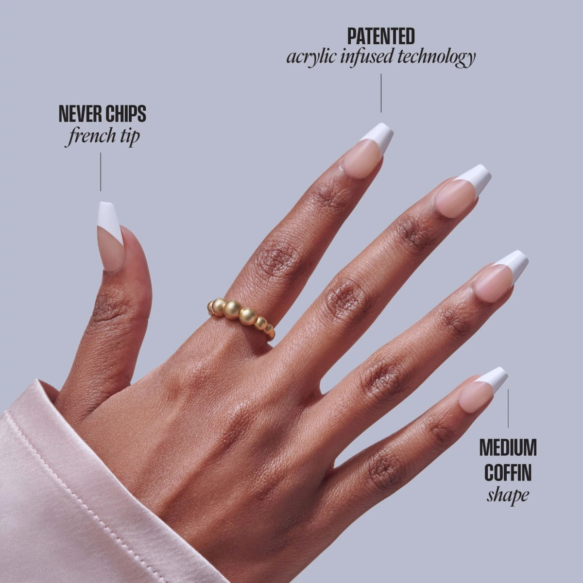 KISS NEW YORK Core French Ongles En Acrylique [Reunion] #CF06