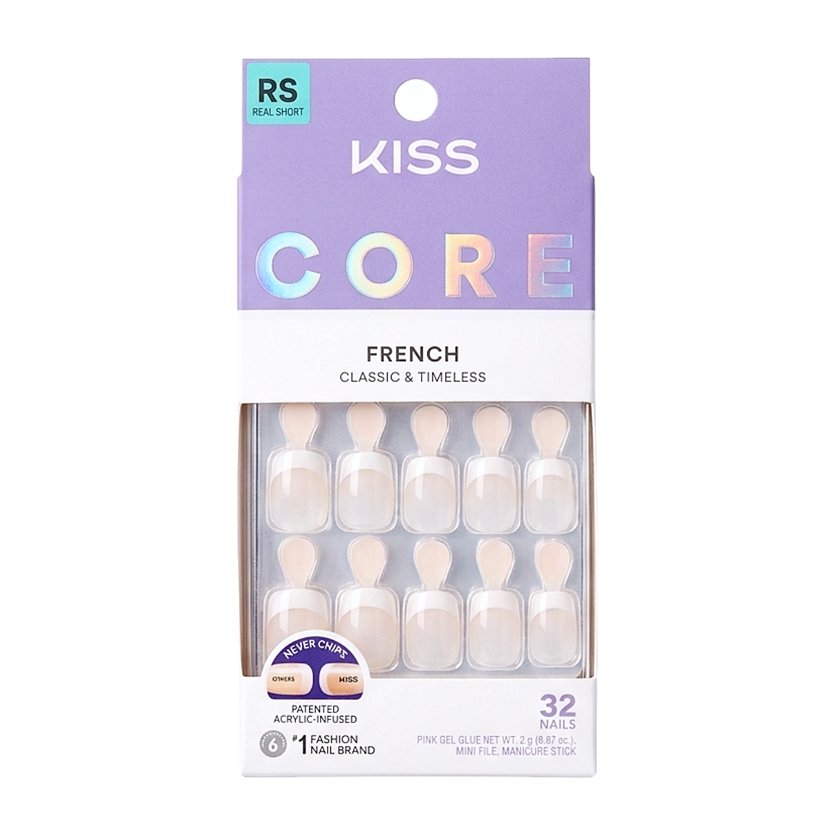 KISS NEW YORK Core French Ongles En Acrylique [Your Moment] #CF09