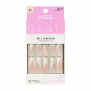 KISS NEW YORK Glam 3D & Jeweled Ongles En Acrylique [Rent Free] #GJ09Y0