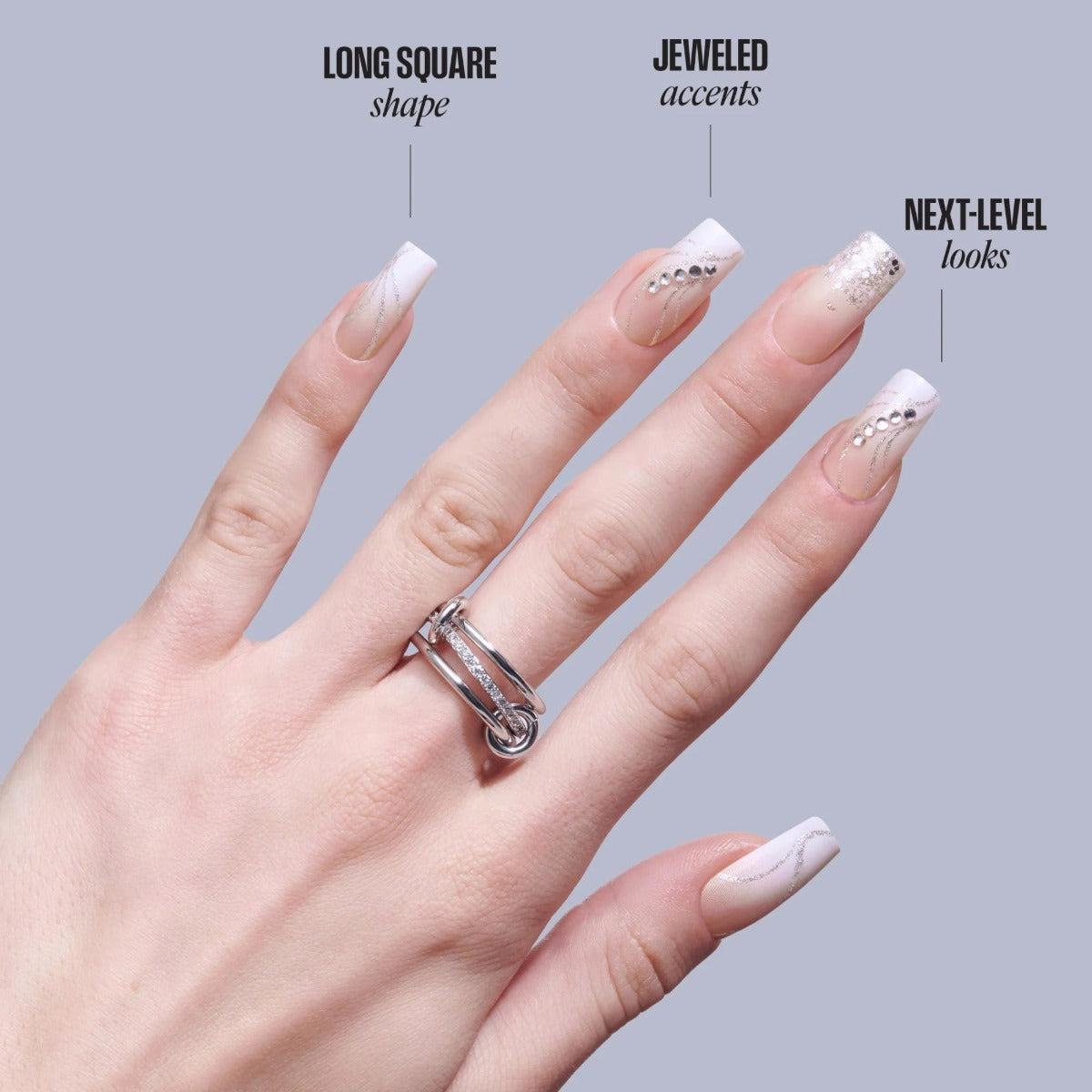 KISS NEW YORK Glam 3D & Jeweled Ongles En Acrylique
[Wrapped in Beauty] #GJ02