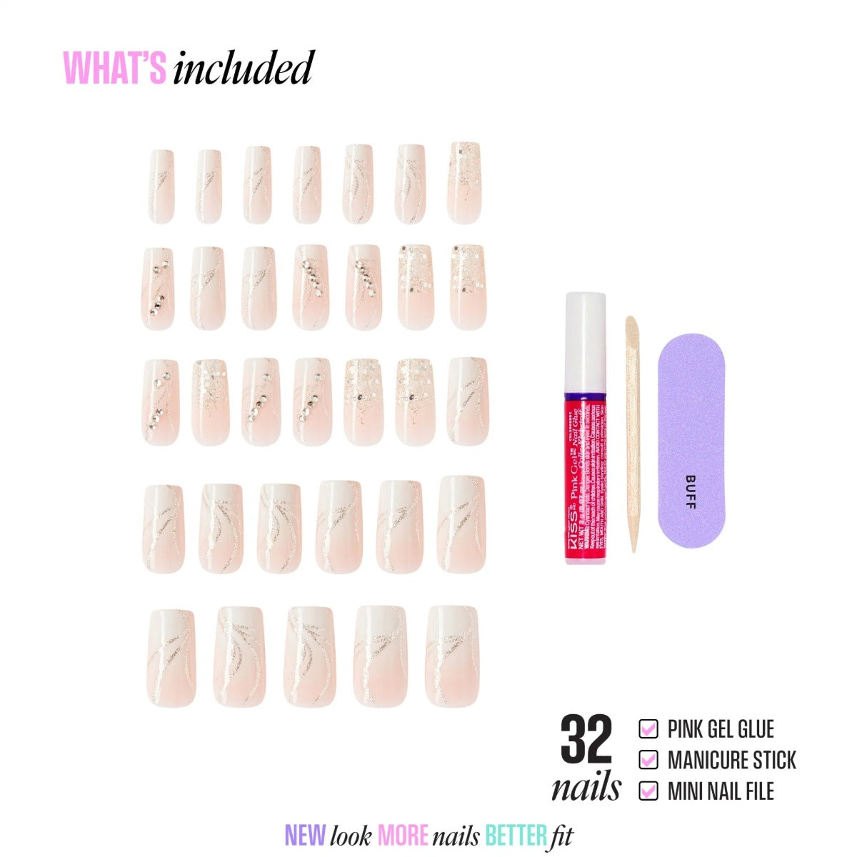 KISS NEW YORK Glam 3D & Jeweled Ongles En Acrylique
[Wrapped in Beauty] #GJ02