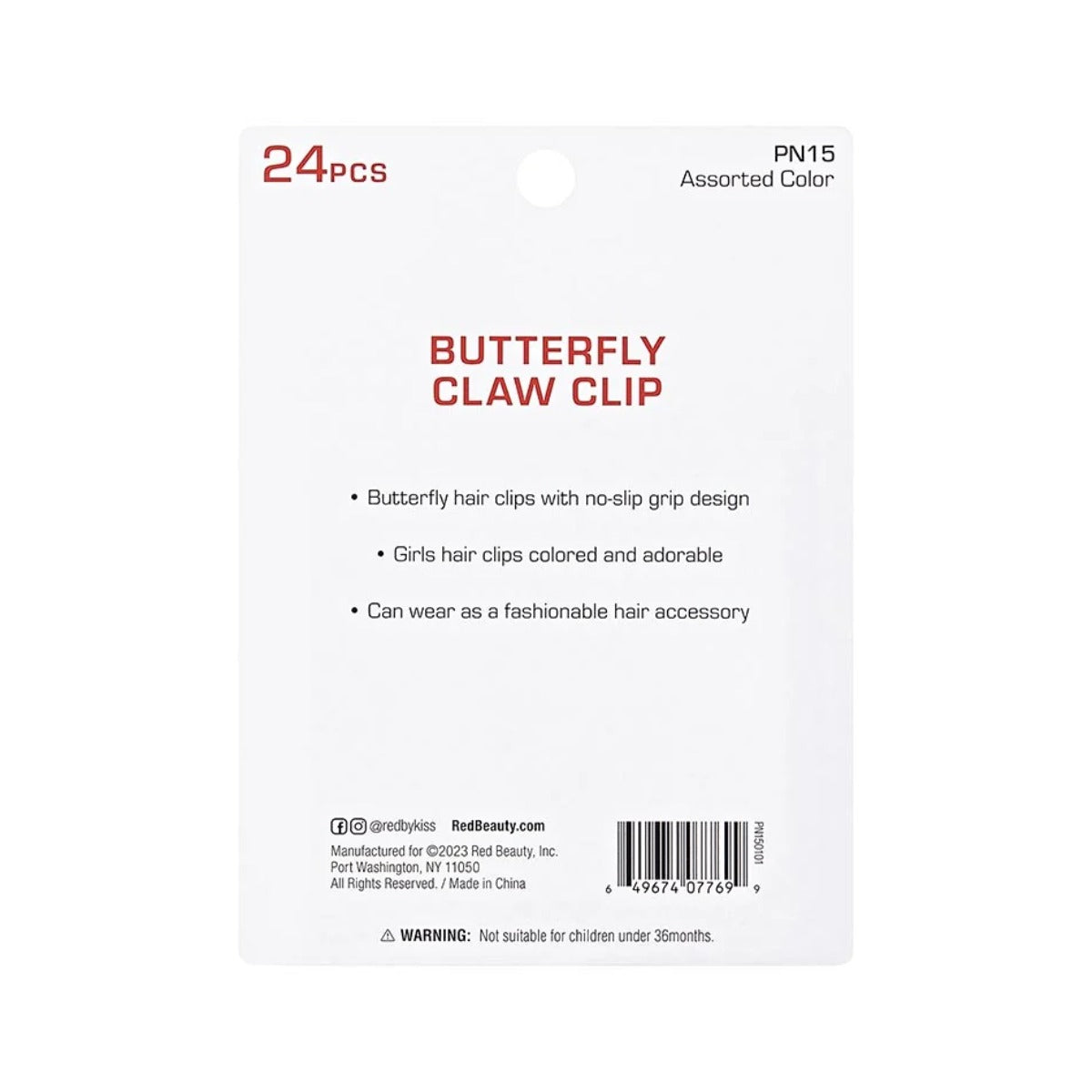 Barrettes Pour Enfants 24 Pièces [Papillon À Pince] #PN15
