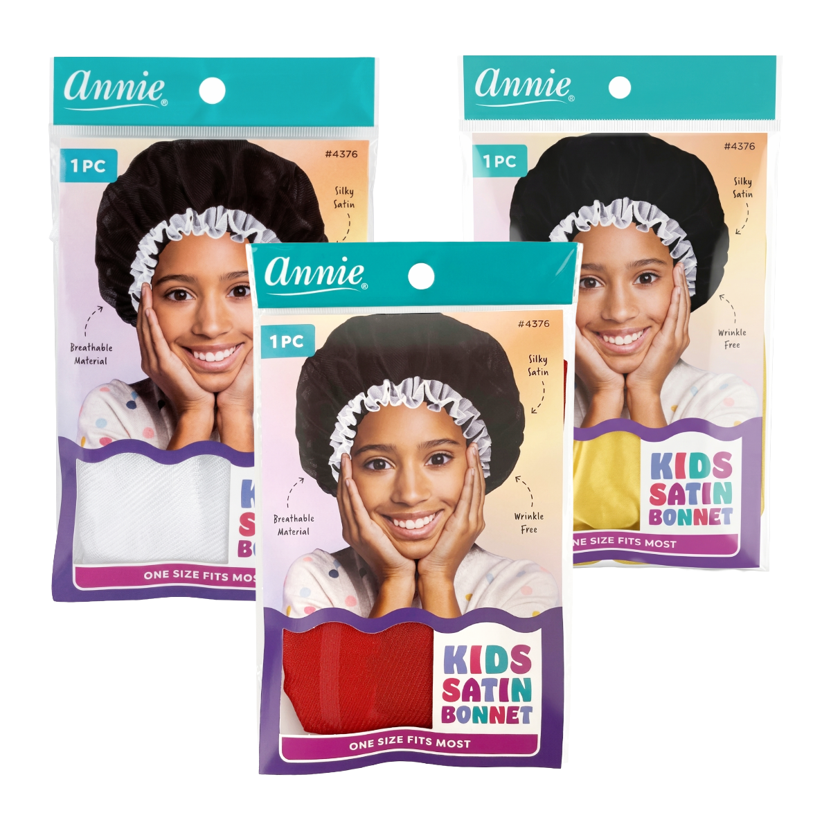 Bonnet en satin pour enfant [Couleurs assorties] #4376