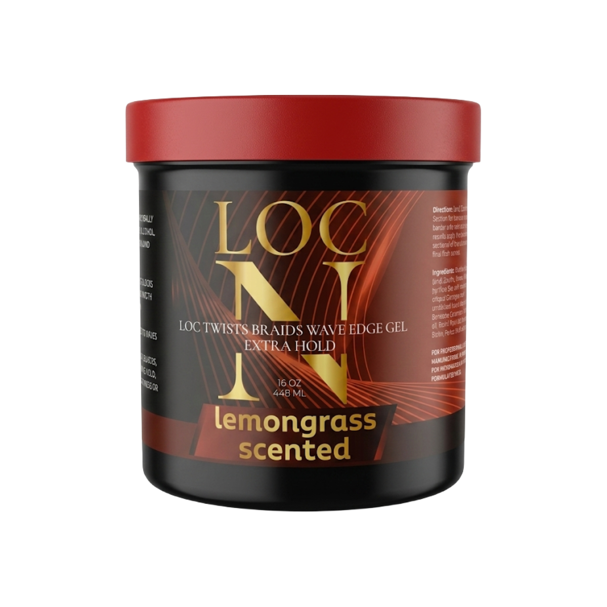 LOC N Loc Twists Braids Wave Edge Gel [Extra Hold] [Lemongrass Scented] 16oz