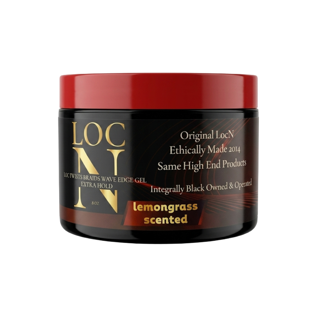 LOC N Loc Twists Braids Wave Edge Gel [Extra Hold] [Lemongrass Scented] 8oz