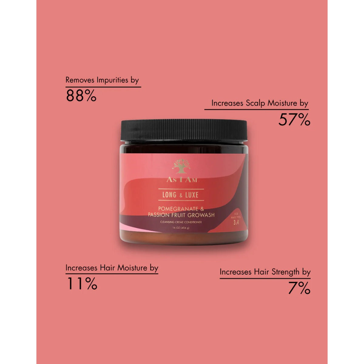 As I Am Long & Luxe Growash 16oz