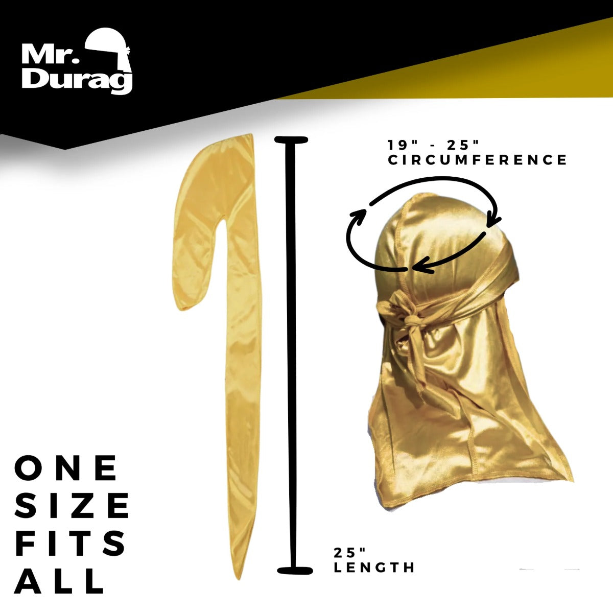 Mr.Durag Wave Maxx Silky Satin Durag [Assorted Color] #4319