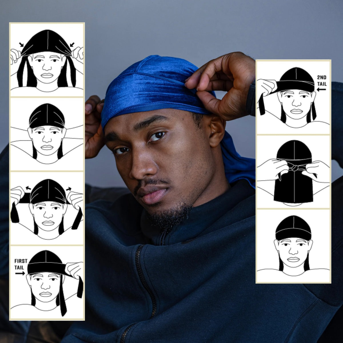 Mr.Durag Wave Maxx Silky Satin Durag [Black] #4313