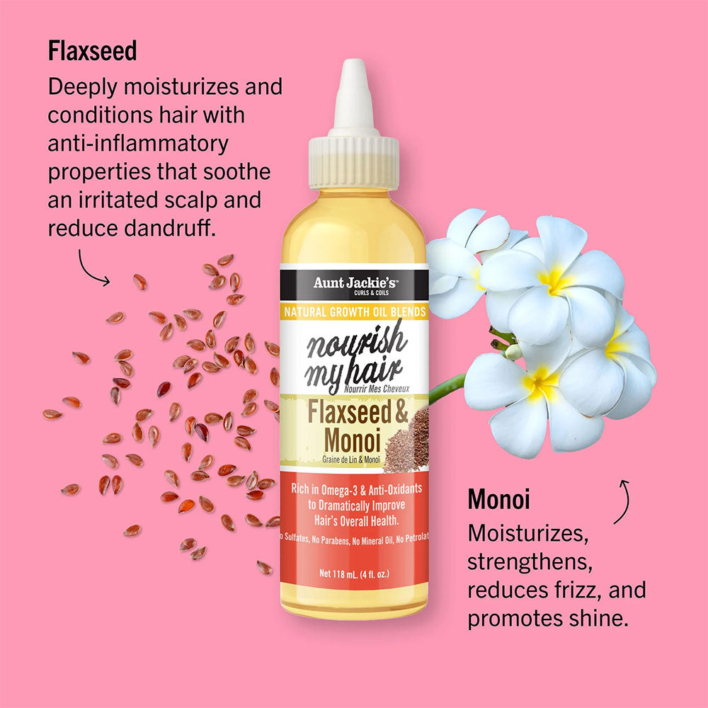 Nourish My Hair - Natural Growth Oil Blends [Flaxseed & Monoi]