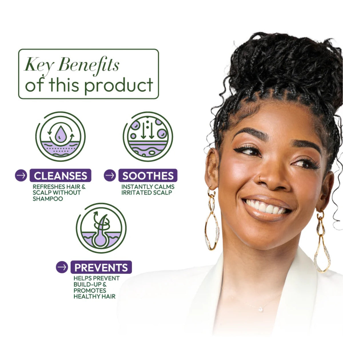 ORS Braidzone Shampooing sec nettoyant aux herbes 8oz
