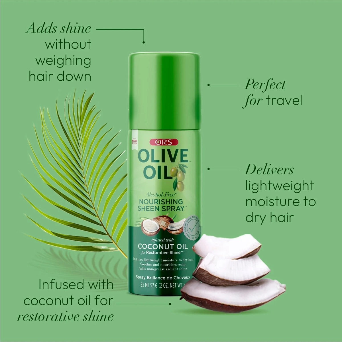 ORS Olive Oil Spray Brillance [Huile De Coco] 2oz