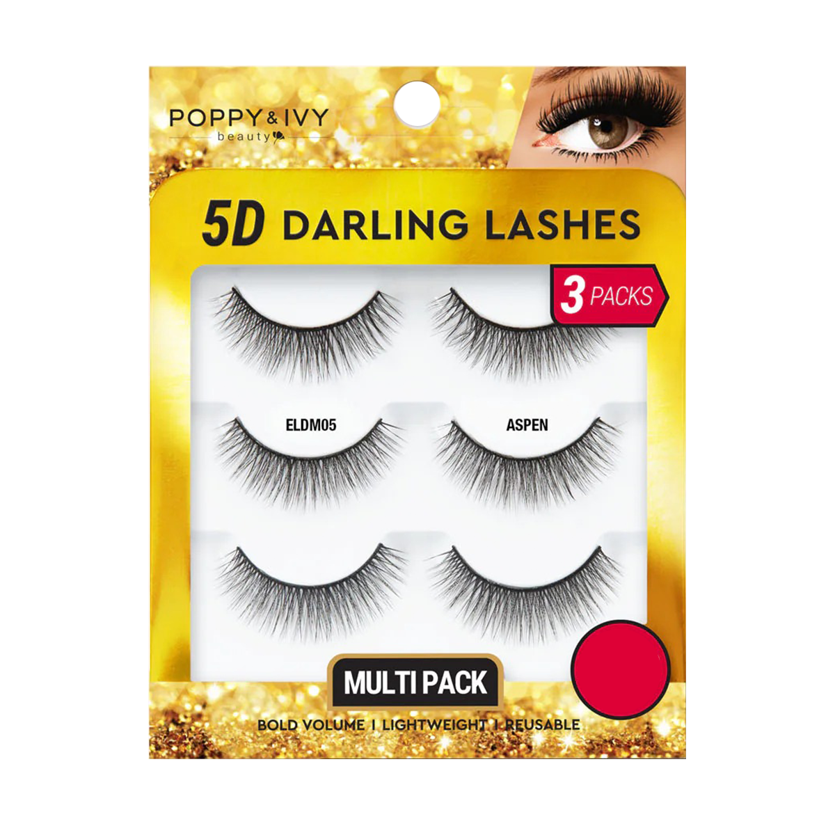 POPPY & IVY 5D Darling Lashes 3 Pairs #ELDM05 Aspen