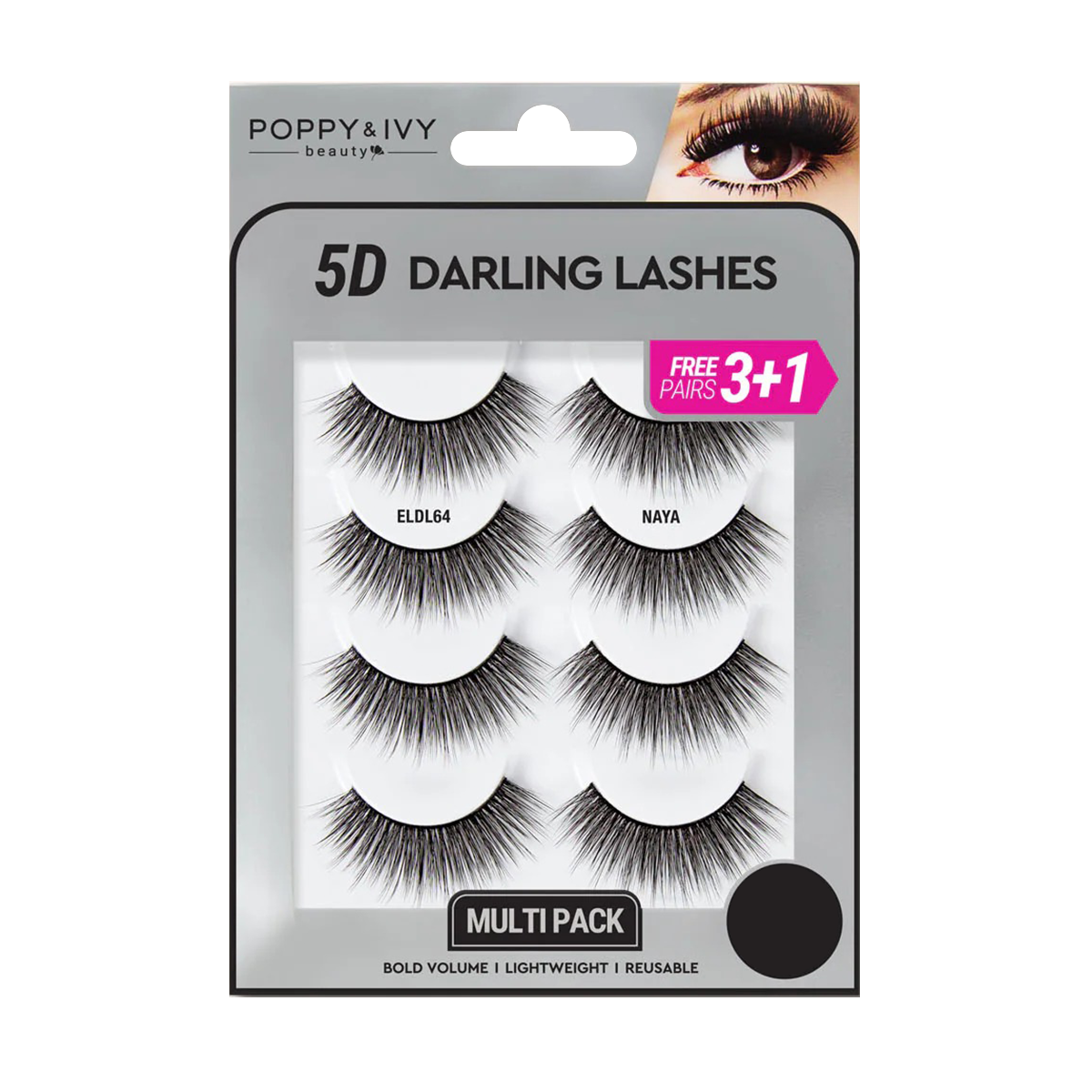POPPY & IVY 5D Cils Darling 4 Paires #ELDL64