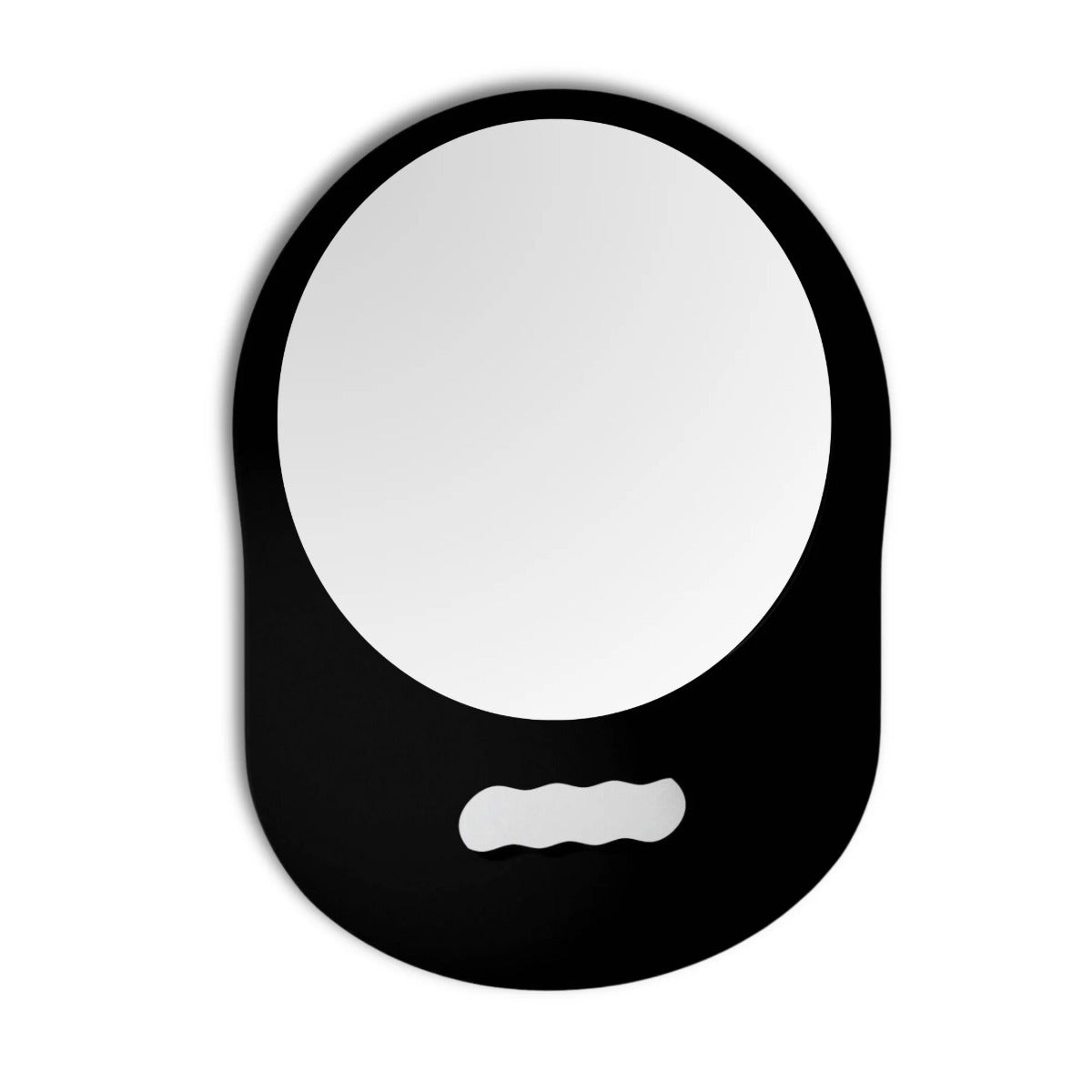 PrimeX Miroir De Barbier Avec Cadre en Mousse [Rond] #3019