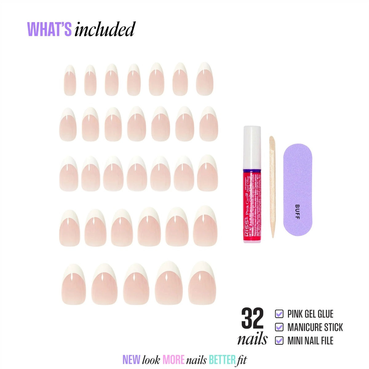 KISS NEW YORK Core French Ongles En Acrylique  [Curiosity] #CF05