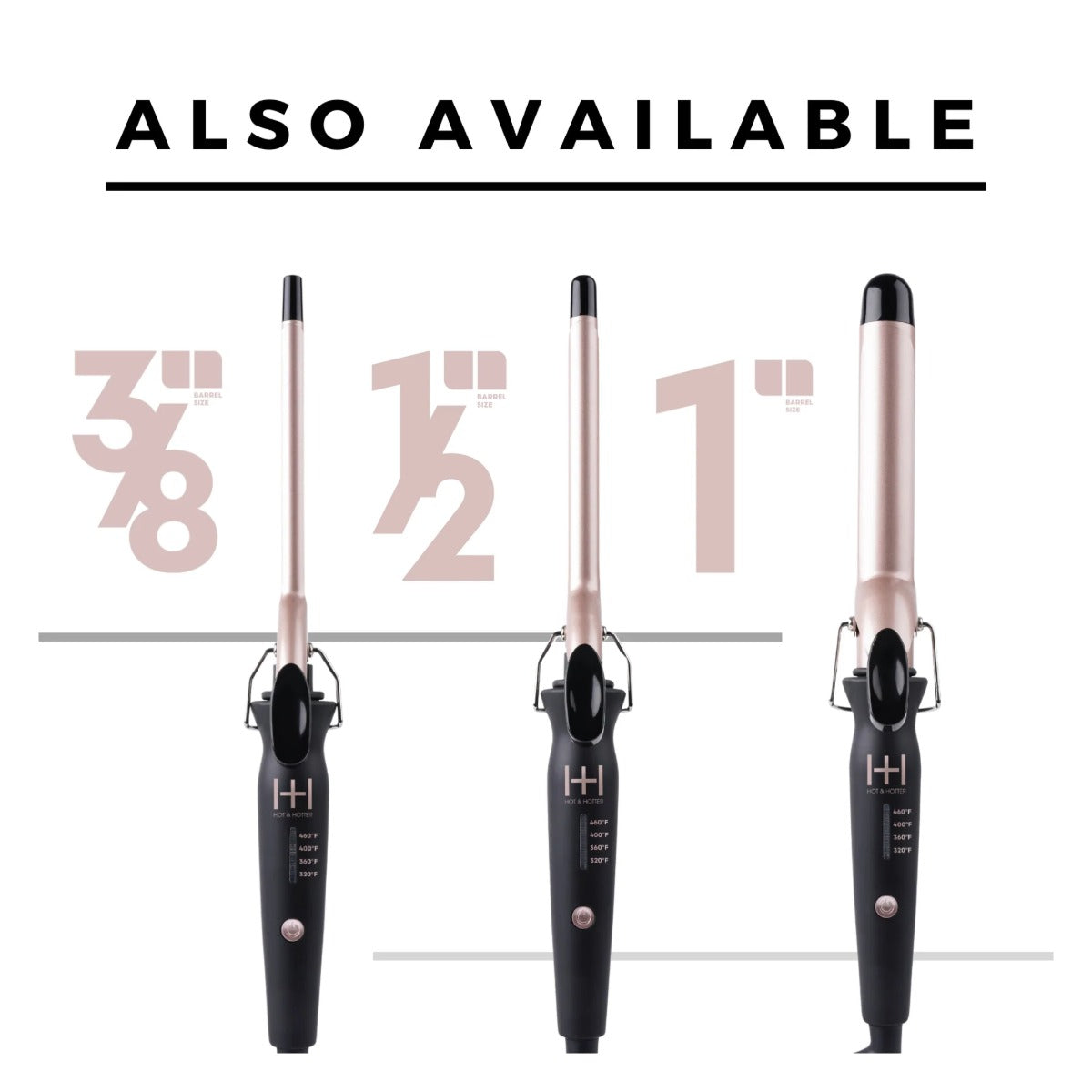 H&H Extra Long Ceramic Tourmaline Curling Iron 3/8 Inch #5886