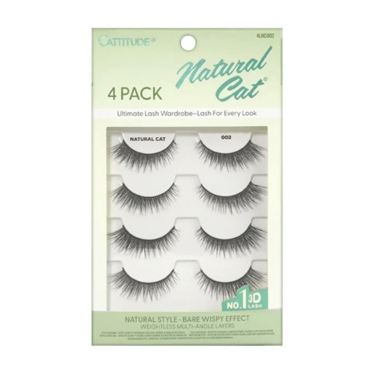 Cattitude Lash Naturel Chat 4 Paires #4LNC002