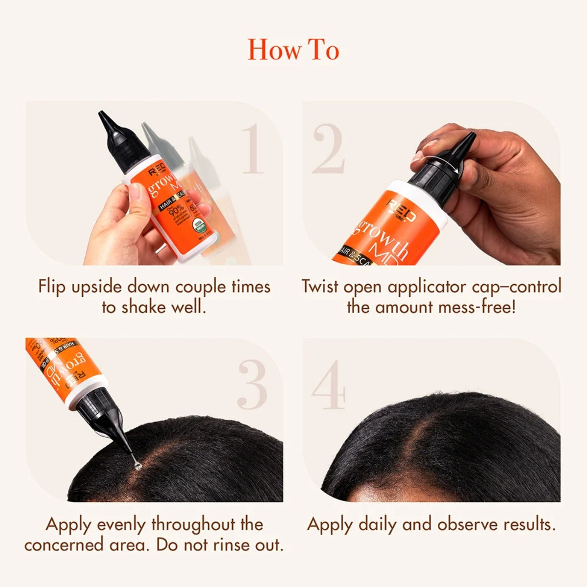 Red By Kiss Growth MD Huile Pour Les Cheveux Et Le Cuir Chevelu 5mL