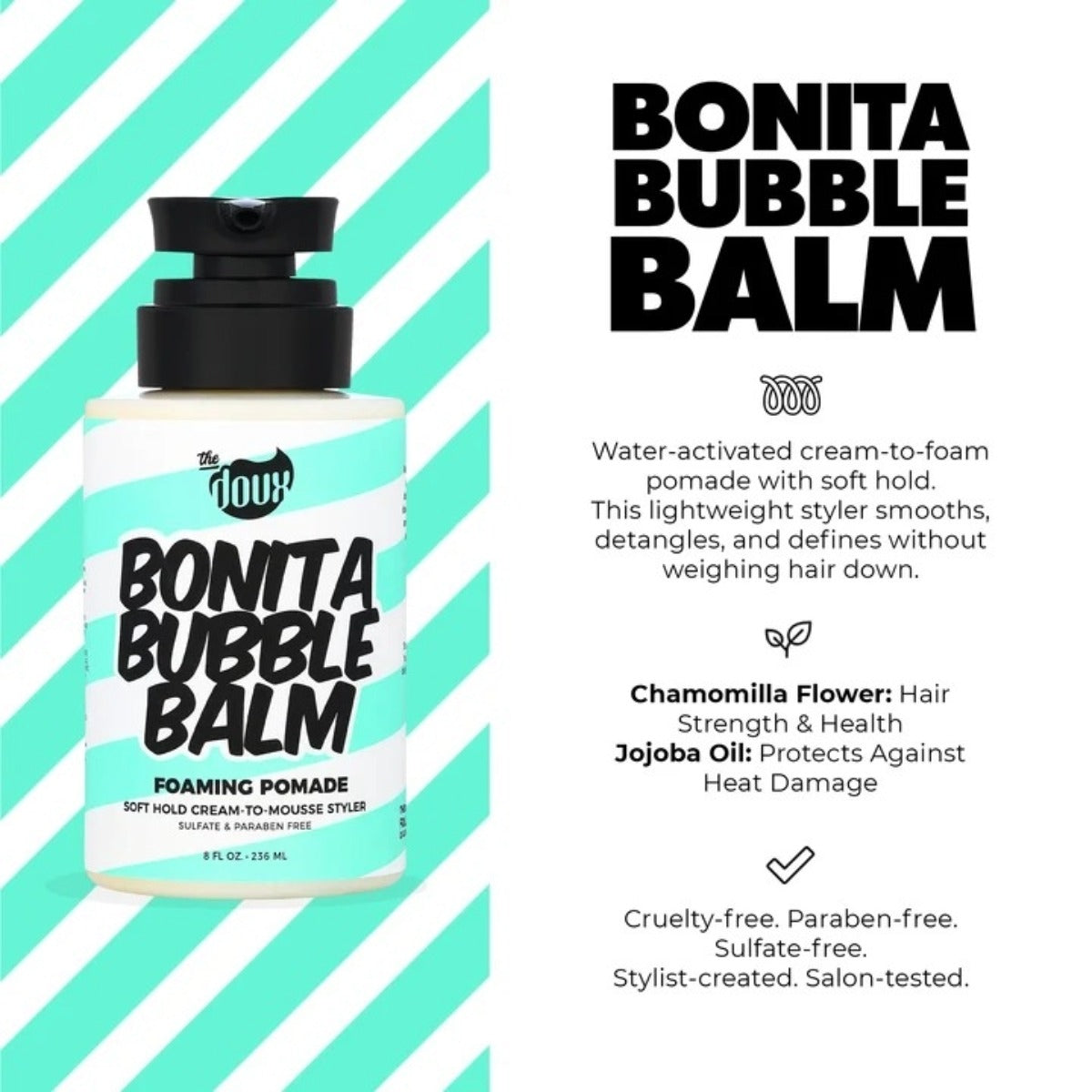The doux Bonita Bubble Balm Foaming Pomade 8oz