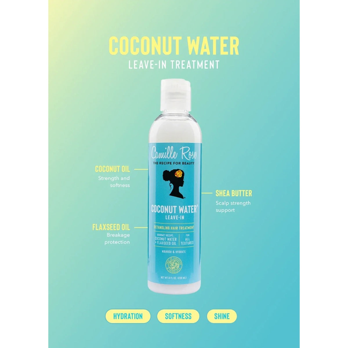Camille Rose Coconut Water Soin Sans Rinçage 8oz