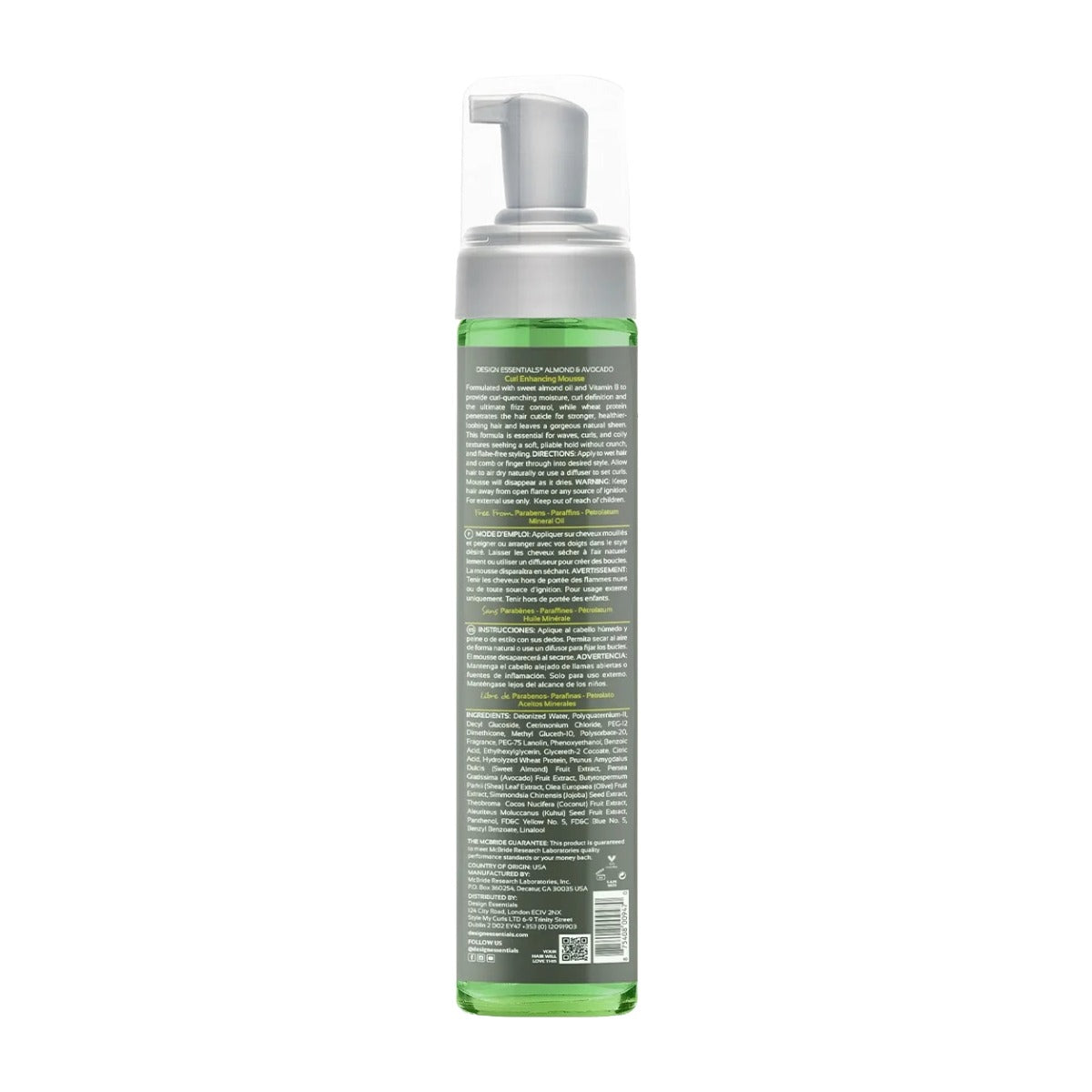 DESIGN ESSENTIALS Almond & Avocado Mousse Pour Boucles 10oz