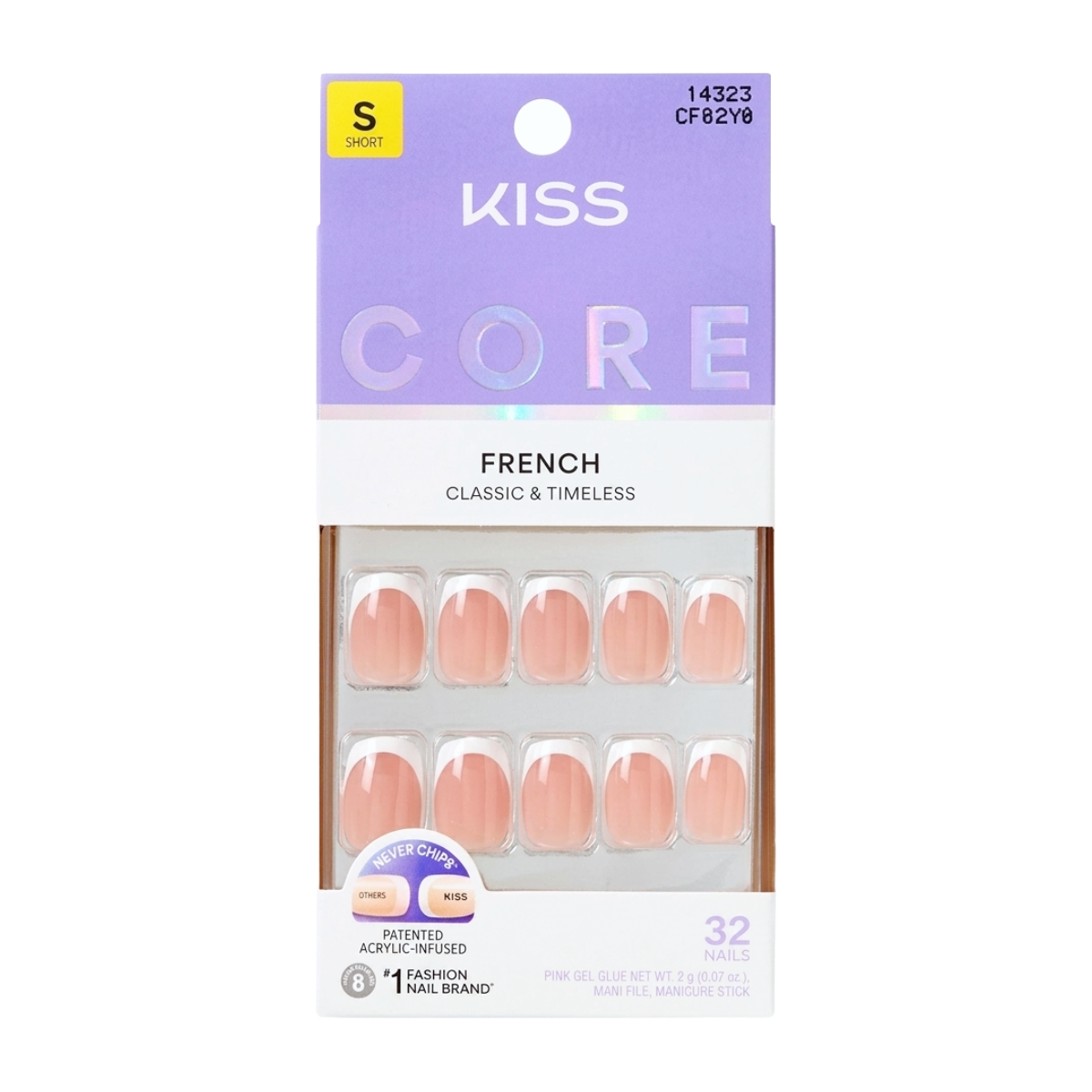 KISS NEW YORK Core French Ongles En Acrylique [Side Eye] #CF02Y0