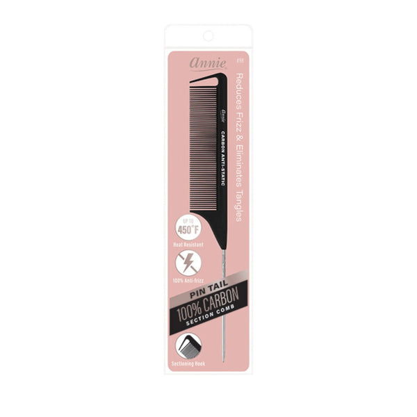 Peigne de queue à épingle en fibre de carbone [Noir] #00098