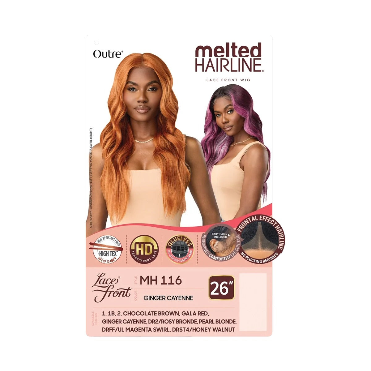 Melted Hairline HD Lace Front Wig MH 116