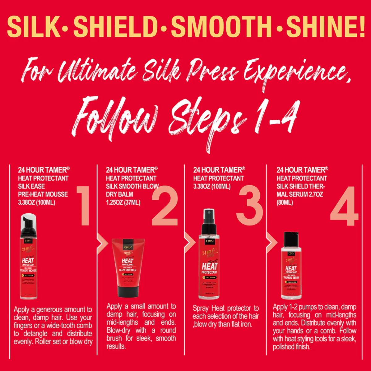 Sérum thermique protecteur contre la chaleur 24 heures Tamer Miracle