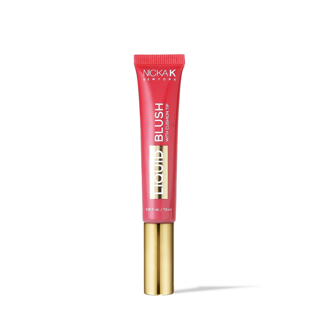 NICKA K liquid blush for dark skin in a red tube with gold cap makeup product