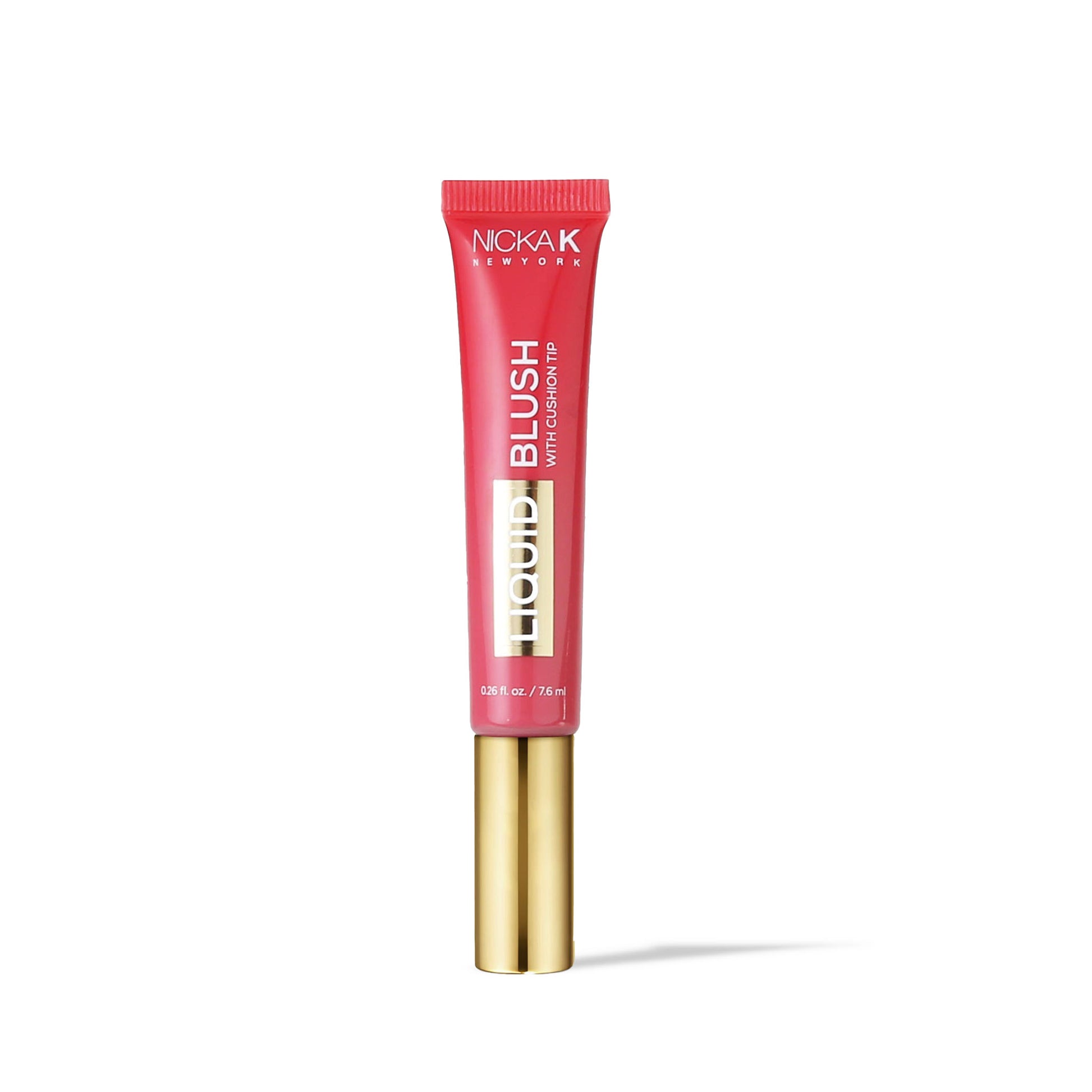 NICKA K liquid blush for dark skin in a red tube with gold cap makeup product