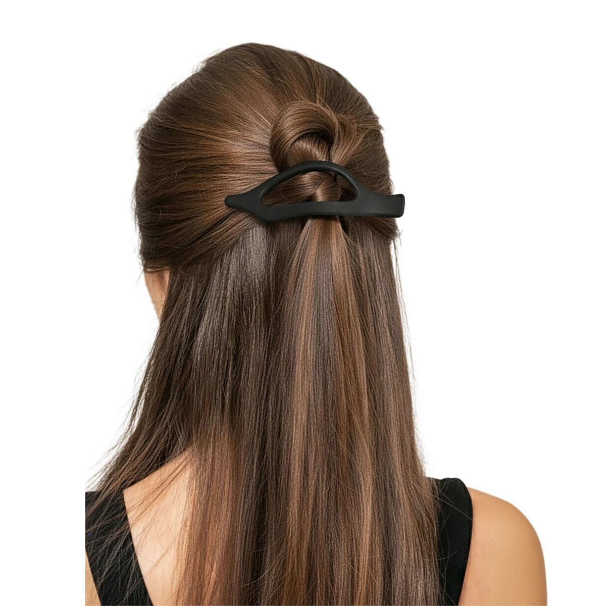 Red By Kiss Flat Claw Clip [Arc] [Black] #HMC81