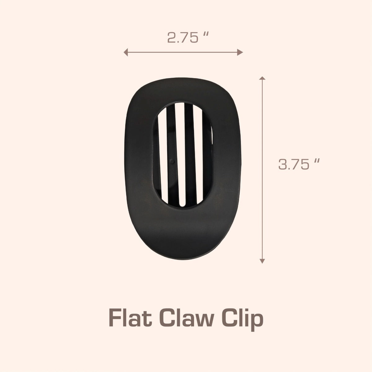 Red By Kiss Flat Claw Clip [Round] [Black] #HMC83