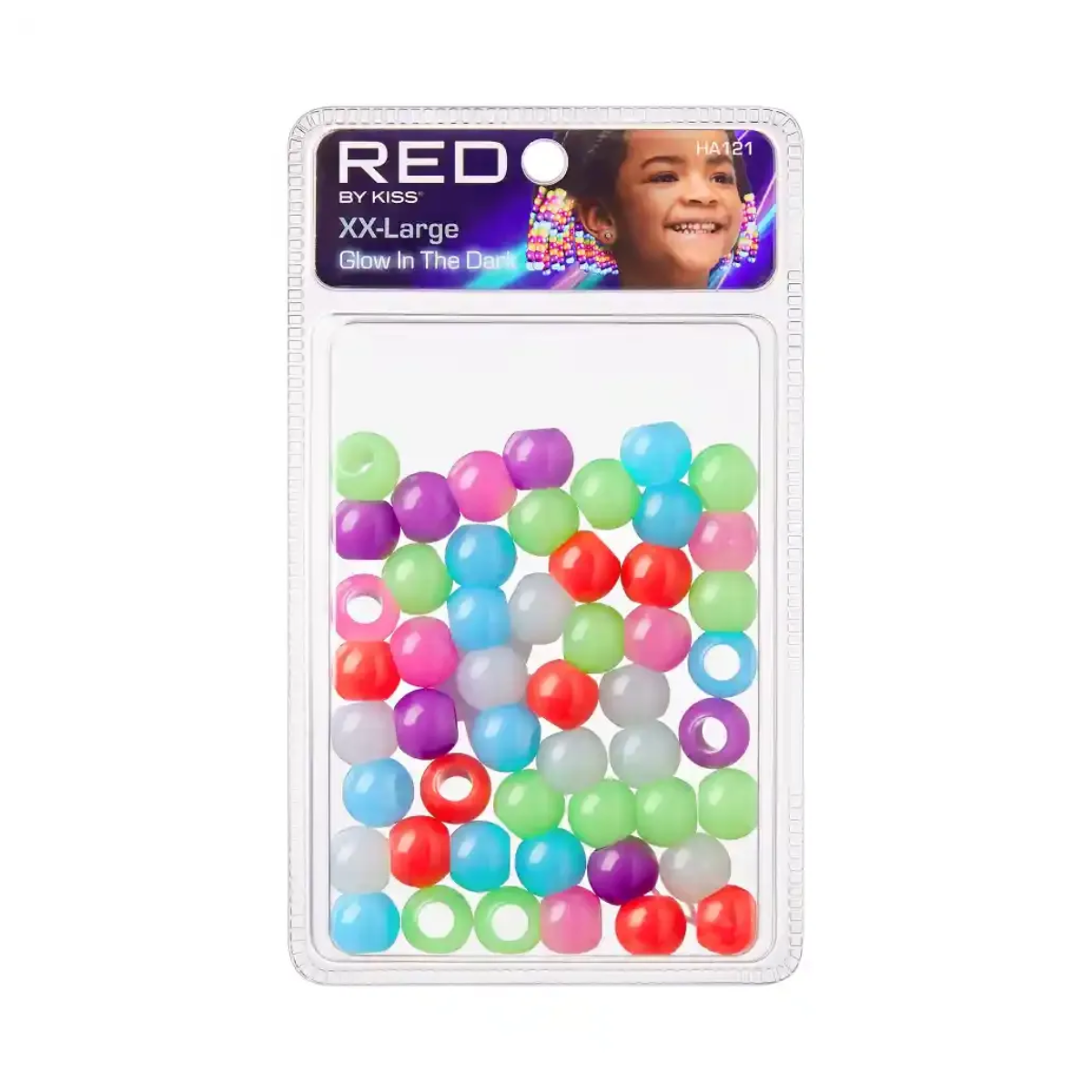 Perles de Cheveux Lumineuses Red By Kiss [XX Large] [Couleurs Assorties] #HA121