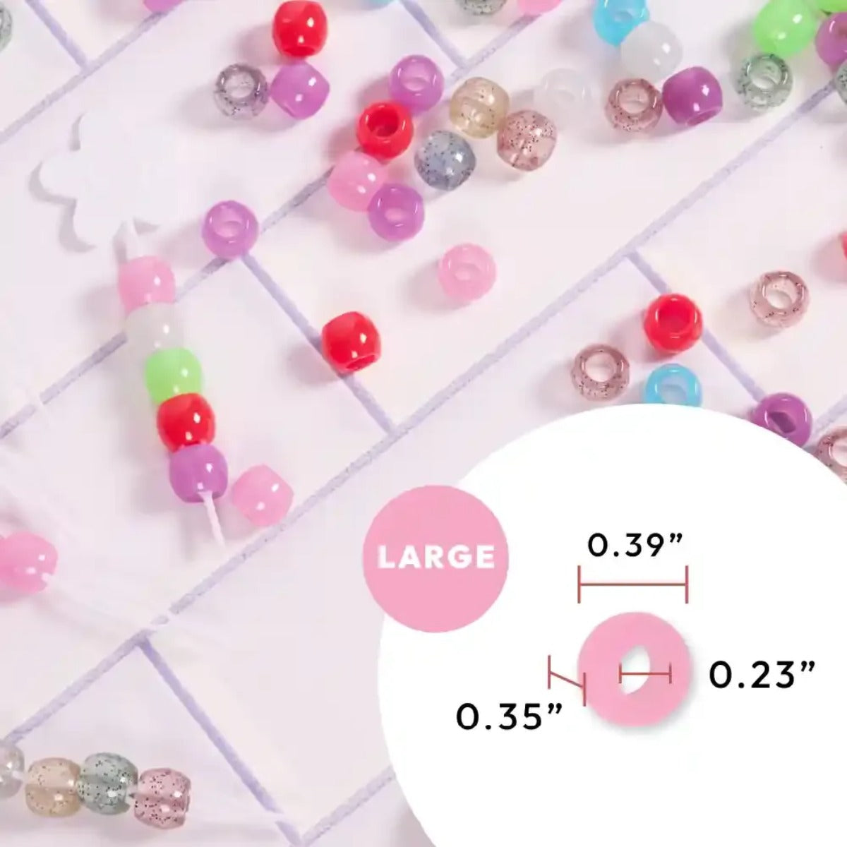 Perles de cheveux Red By Kiss Glow In The Dark [Large] [White] #HA102